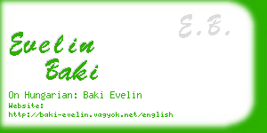 evelin baki business card